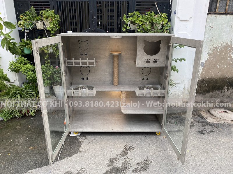 nhà gỗ cho mèo